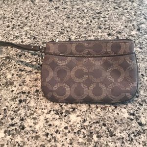 Gray Coach Wristlet